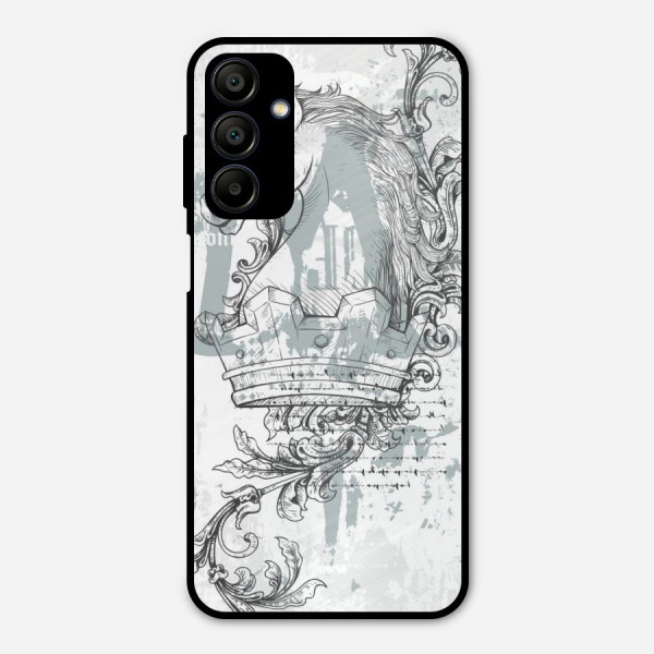 Designous Vintage Metal Back Case for Galaxy A15 5G